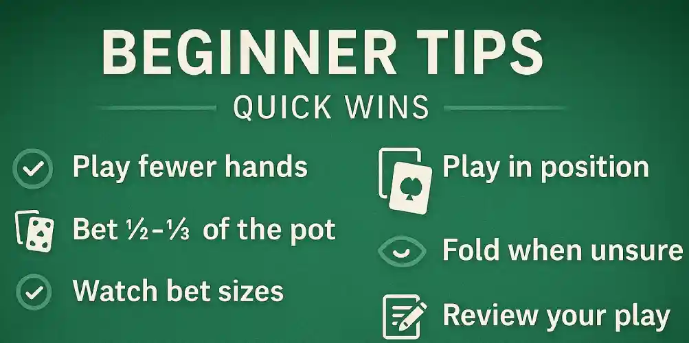 Beginner tips (quick wins)